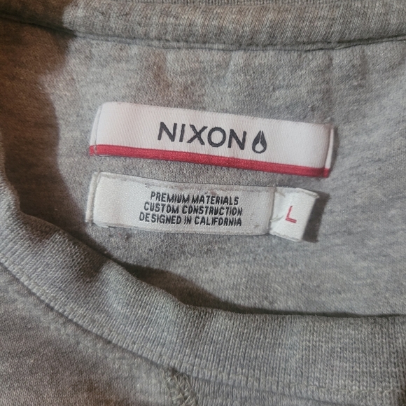 Nixon Classic Gray Logo Front Sweatshirt L - Picture 6 of 6